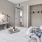 Bedroom with natural lighting and high ceilings