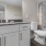 Spacious bathroom and a mirror