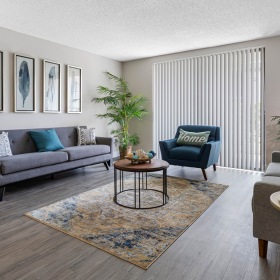 Open space living area with natural lighting